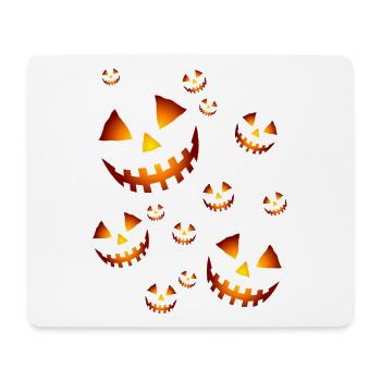Les citrouilles lumineuses - Tapis de souris (format paysage) - blanc - Devant
