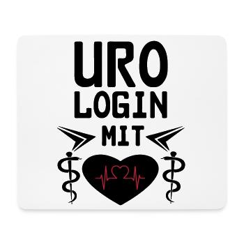 Urologin mit Herz Geschenk - Mousepad (Querformat) - Weiß - Vorne