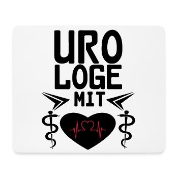 Urologe mit Herz Geschenk - Mousepad (Querformat) - Weiß - Vorne
