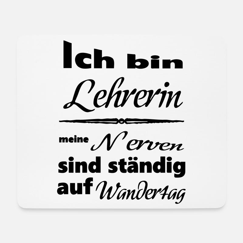 Lehrerin Spruch Lehrer Schule Beruf Geschenk - Mousepad (Querformat) - Weiß
