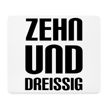 zehnunddreissig - Mousepad (Querformat) - Weiß - Vorne