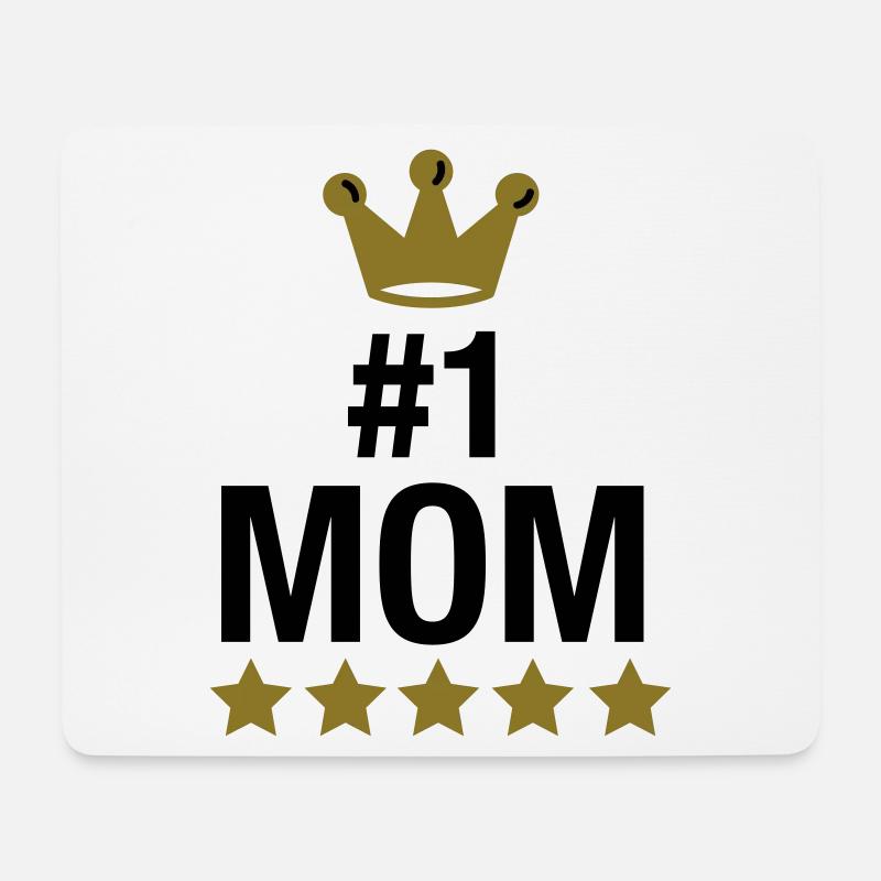 nr. 1 mom - no. 1 mom - number one mom - muttertag - Mousepad (Querformat) - Weiß