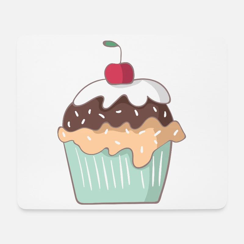 Cupcake - Mousepad (Querformat) - Weiß