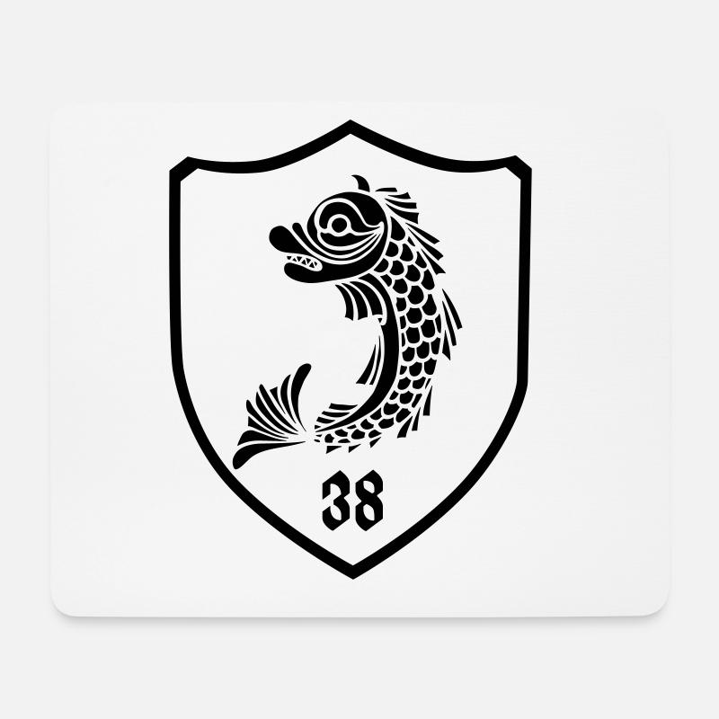 Grenoble, Delfin Blazon 38 - Mousepad (Querformat) - Weiß