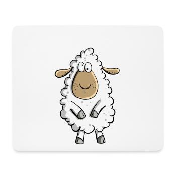 Echt Schaf I Cooles Schäfchen Comic Geschenk Fun - Mousepad (Querformat) - Weiß - Vorne