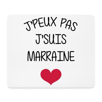 Marraine Parrain Bébé Naissance Tante Amour - Tapis de souris (format paysage) - blanc - Devant
