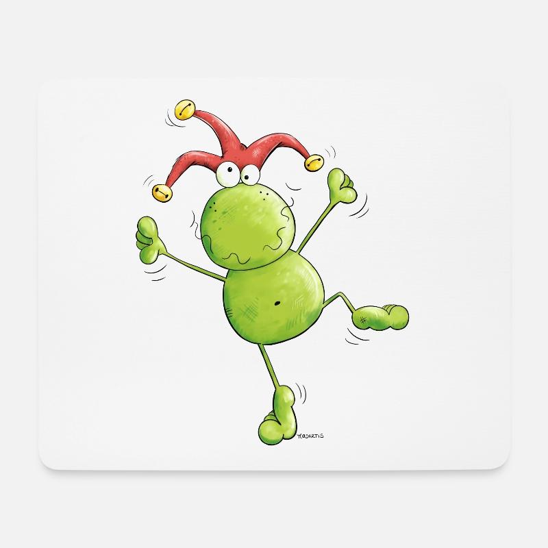 Karneval Frosch - Mousepad (Querformat) - Weiß