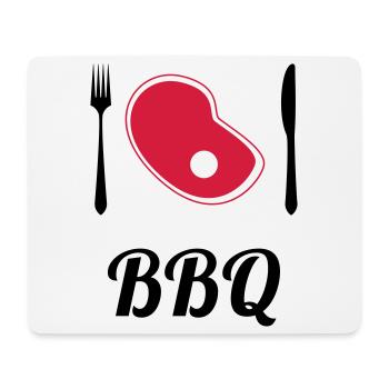 BBQ - Barbecue - Grill - Mouse Pad (horizontal) - white - Front