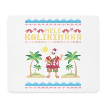 Mele Kalikimaka Santa - Tapis de souris (format paysage) - blanc - Devant