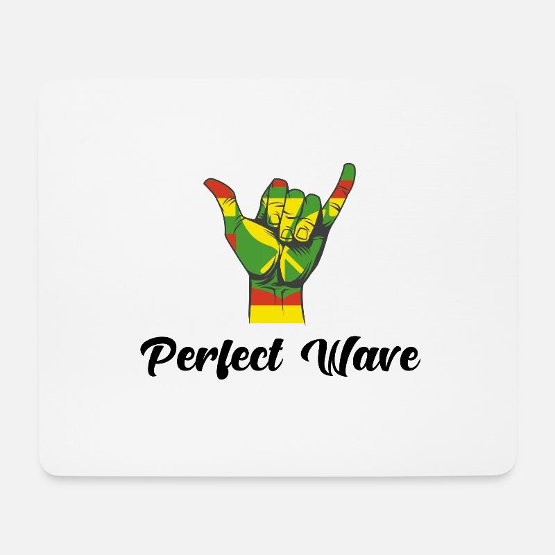Surfen Hawai Surfing shaka Wellenreiten - Mousepad (Querformat) - Weiß