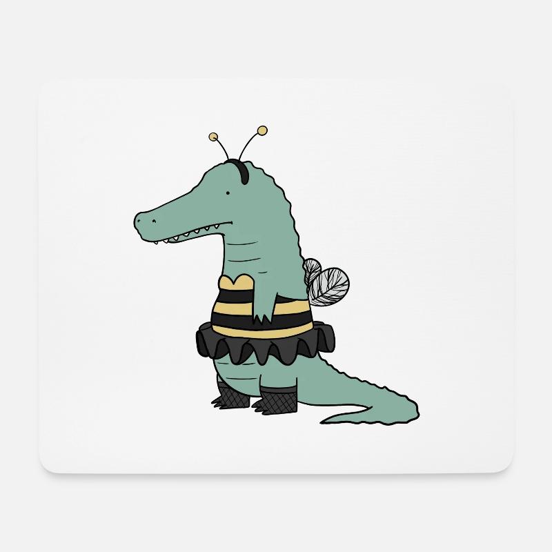 Kroko Hummel Biene Kostüm - Mousepad (Querformat) - Weiß