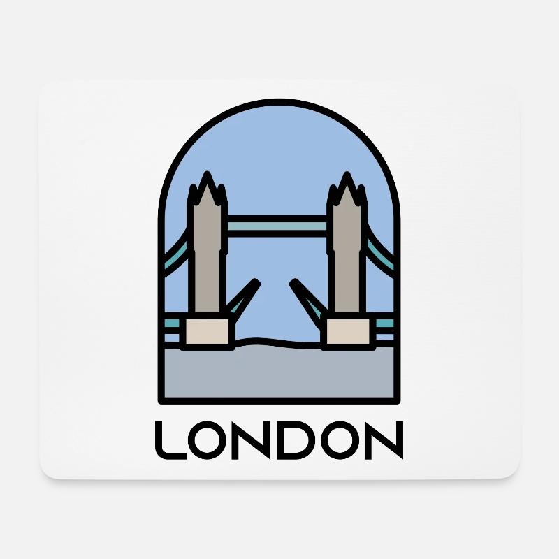 Londres - Tapis de souris (format paysage) - blanc