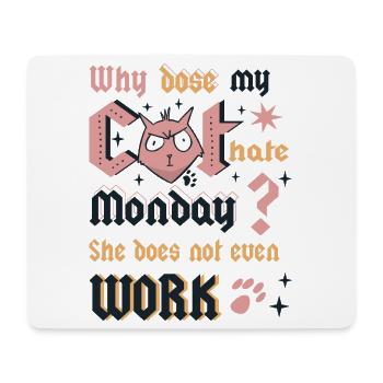 Cats Monday - Mouse Pad (horizontal) - white - Front