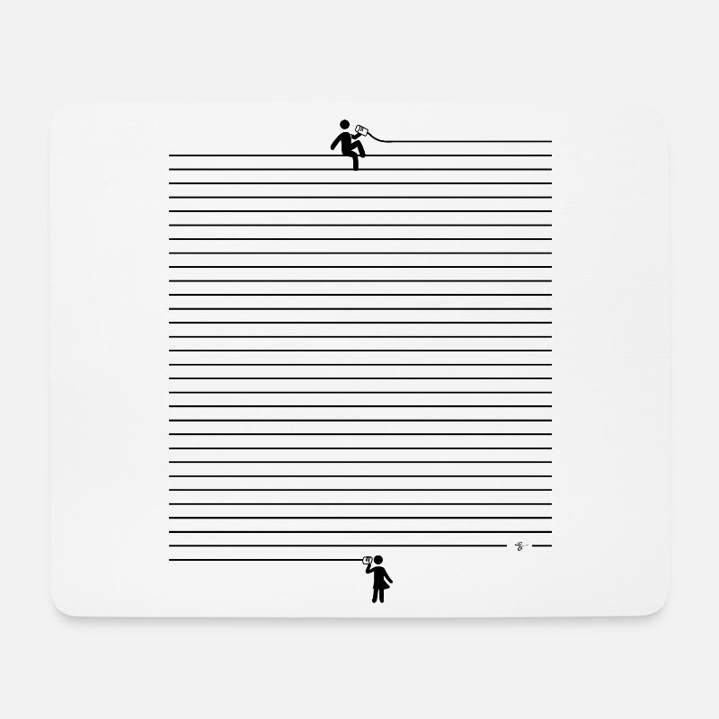 Keep in touch! - Mousepad (Querformat) - Weiß