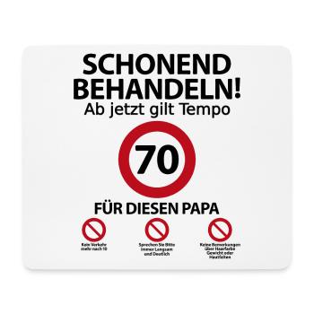 70 Geburtstag Papa Vater Geburtstagsgeschenk - Mousepad (Querformat) - Weiß - Vorne