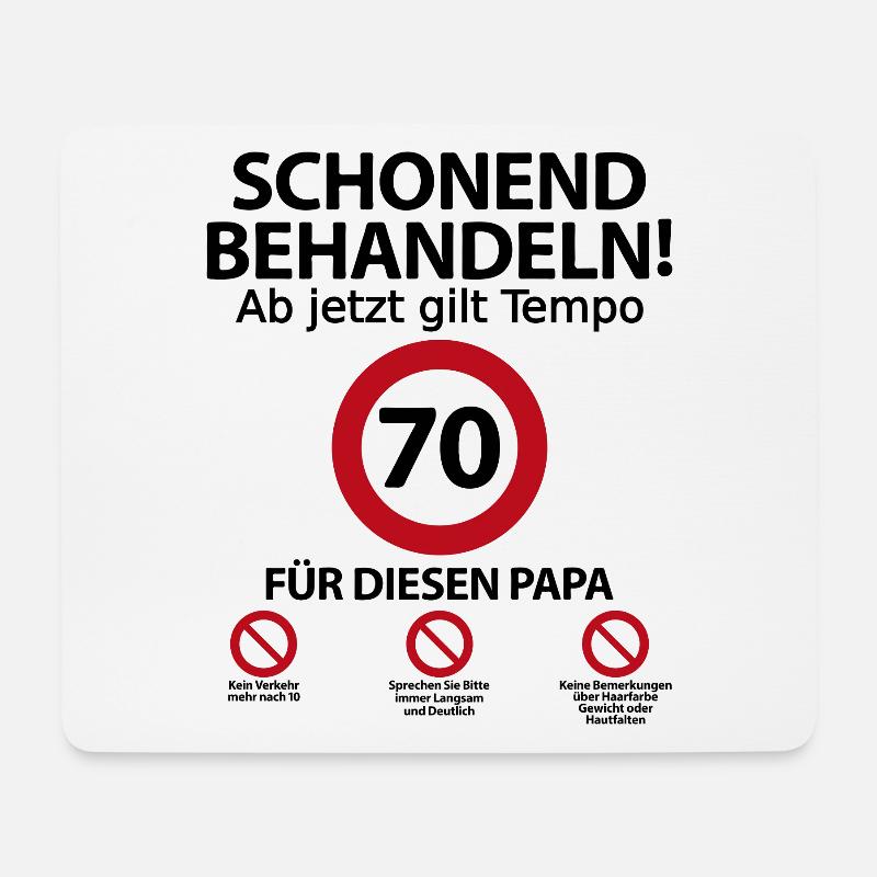 70 Geburtstag Papa Vater Geburtstagsgeschenk - Mousepad (Querformat) - Weiß
