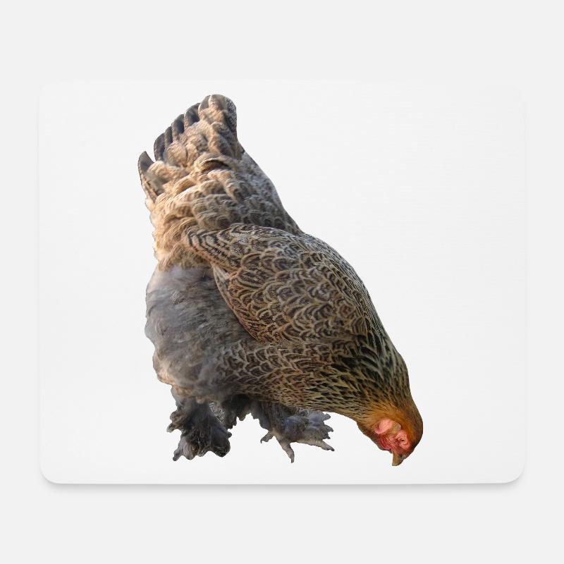 Huhn - Mousepad (Querformat) - Weiß