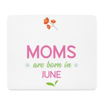 Die besten Mütter werden im Juni geboren - Mousepad (Querformat) - Weiß - Vorne