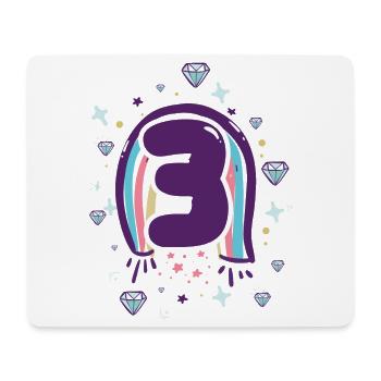 Three Rainbow Gem Emblem - Mouse Pad (horizontal) - white - Front