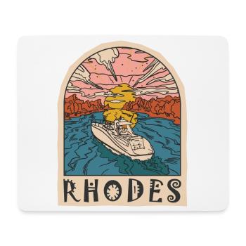 Rhodes Holidays Beach Grèce - Tapis de souris (format paysage) - blanc - Devant