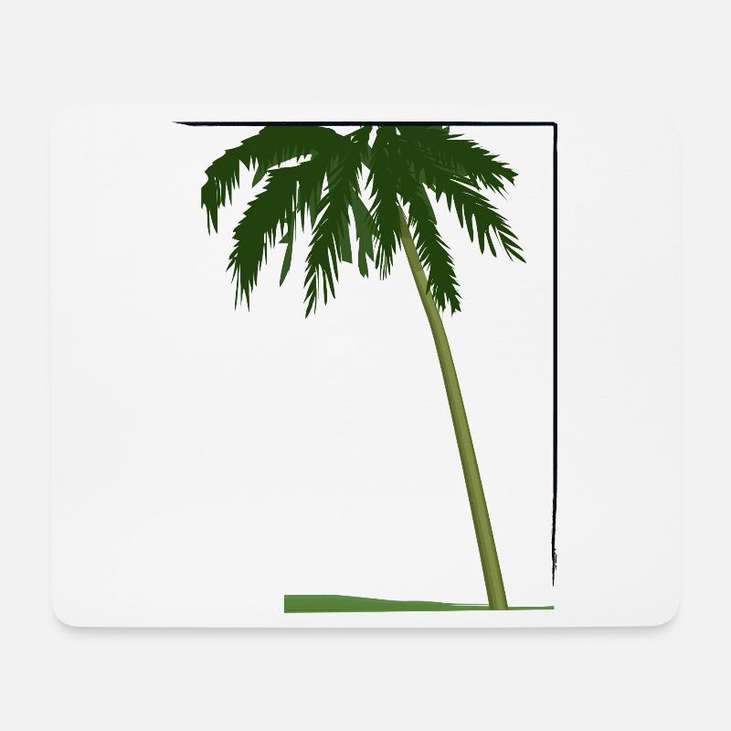 Palme in Rahmen | palm tree in frame - Mousepad (Querformat) - Weiß