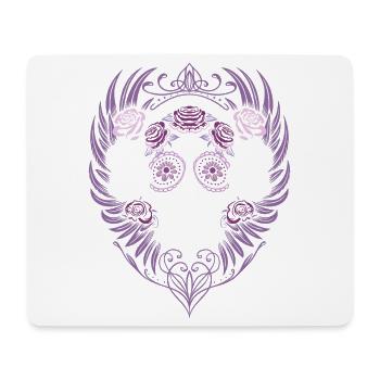 Ailes d’Halloween Sugar Skull - Tapis de souris (format paysage) - blanc - Devant