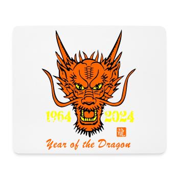 Geburtstagsdrachen 1964-2024 - Mousepad (Querformat) - Weiß - Vorne