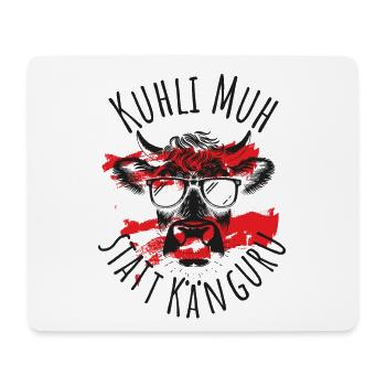kuhli muh statt känguru mundart sprüche österreich - Mousepad (Querformat) - Weiß - Vorne