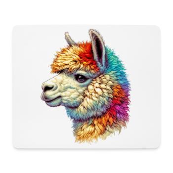 Alpaka - Mousepad (Querformat) - Weiß - Vorne