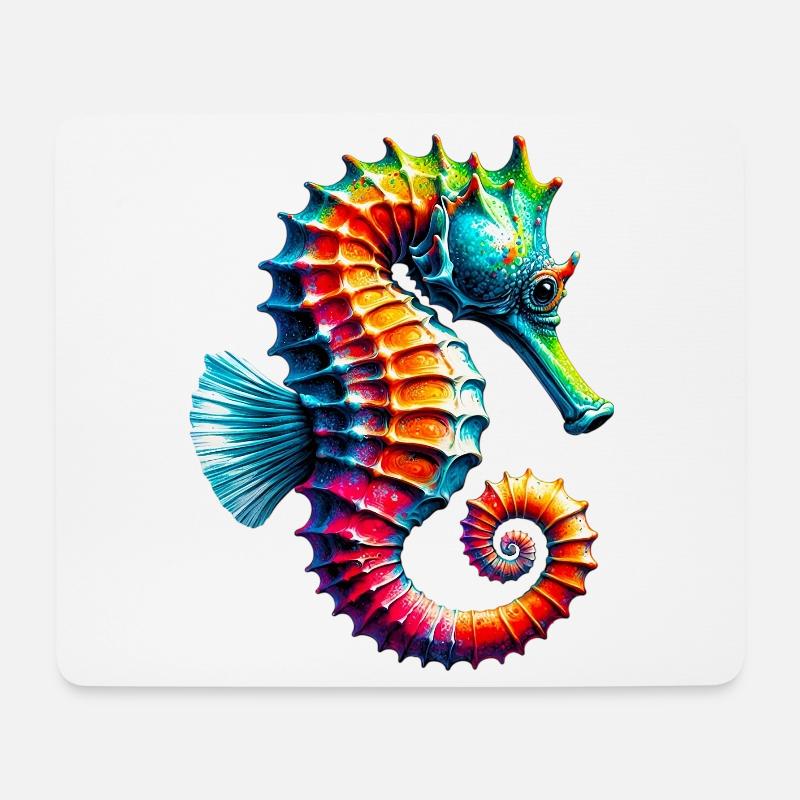 Seahorse - Mouse Pad (horizontal) - white