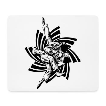 prise de judo - Tapis de souris (format paysage) - blanc - Devant