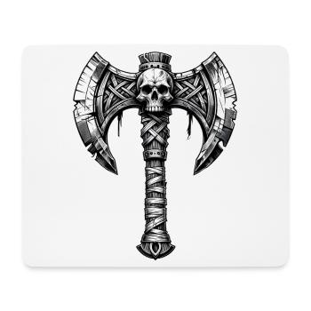 Axe throwing axe skull design - Mouse Pad (horizontal) - white - Front