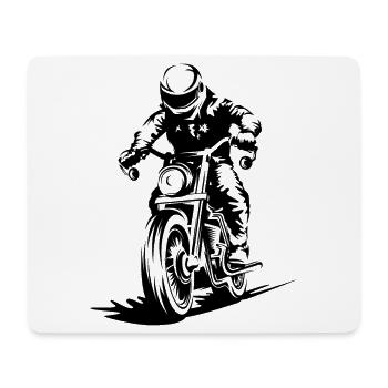 Motorrad Racing Caferacer Streefighter Biker Logo - Mousepad (Querformat) - Weiß - Vorne
