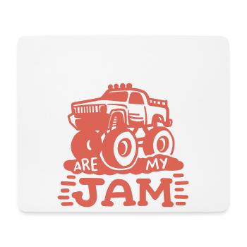 Monster Truck - Mousepad (Querformat) - Weiß - Vorne
