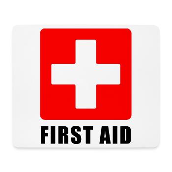 First Aid Medical Cross Sicherheitssymbol Vektor-Symbol - Mousepad (Querformat) - Weiß - Vorne