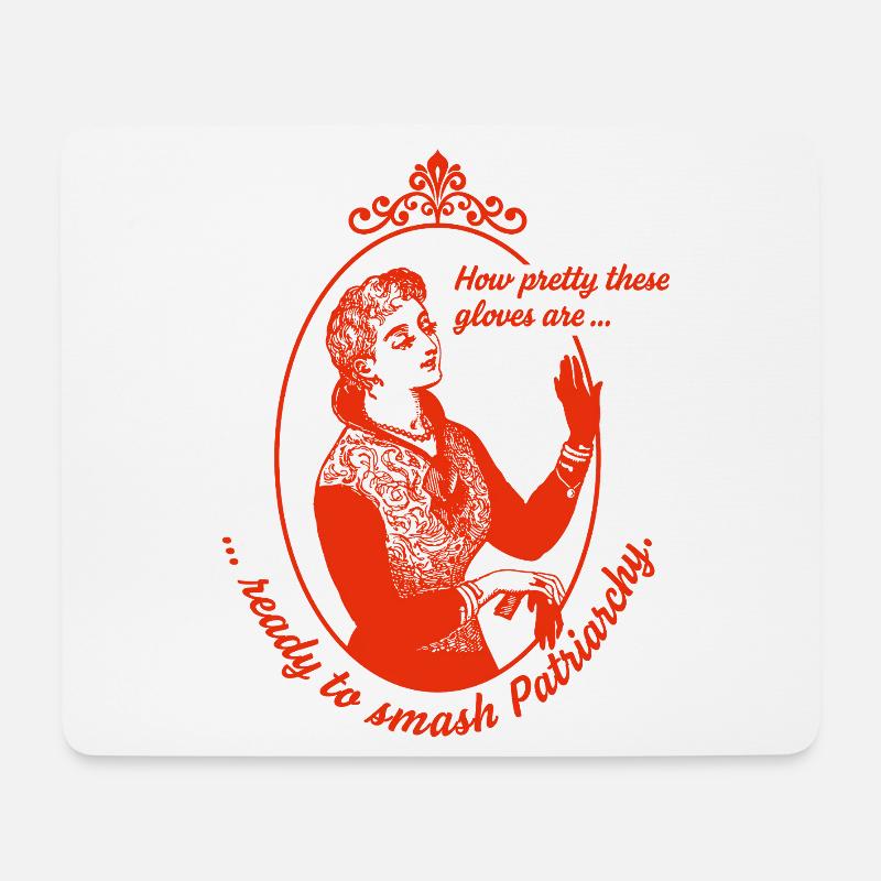 Ready to Smash Patriarchy - Mousepad (Querformat) - Weiß