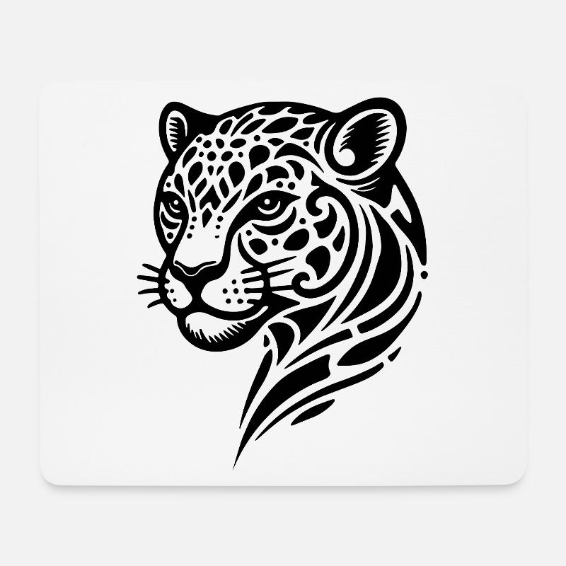 Gepard - Mousepad (Querformat) - Weiß