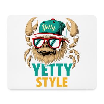 Yetty Style Yeti Graphic - Mouse Pad (horizontal) - white - Front