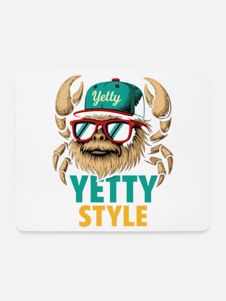 Yetty Style Yeti Graphic - Mouse Pad (horizontal) - white
