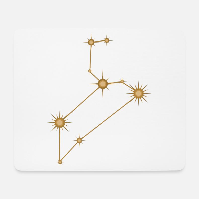Sternbild Löwe Sternzeichen Sternzeichen Golden - Mousepad (Querformat) - Weiß