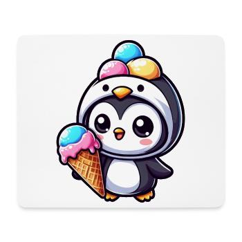 Lustiger Pinguin mit Eiskrem süß Cartoon Sommer - Mouse Pad (horizontal) - white - Front