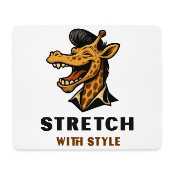 Stretch with Style – Cool Giraffe - Mouse Pad (horizontal) - white - Front