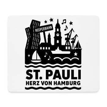 Hamburg St Pauli - Mousepad (Querformat) - Weiß - Vorne
