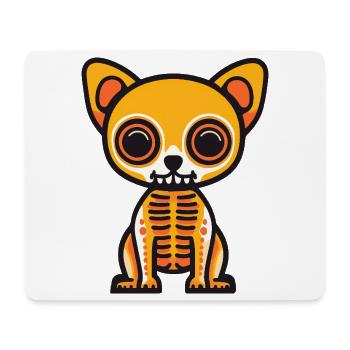 Chihuahua Hund Halloween Zombie - Mousepad (Querformat) - Weiß - Vorne