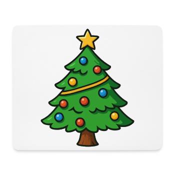 Weihnachtsbaum Cartoon - Mousepad (Querformat) - Weiß - Vorne