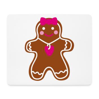 Gingerbread Woman Heart Grandma Cookie Man Christmas - Mouse Pad (horizontal) - white - Front