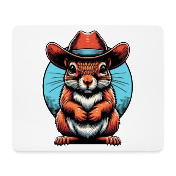 Cowboy Squirrel Graphic - Mouse Pad (horizontal) - white - Front