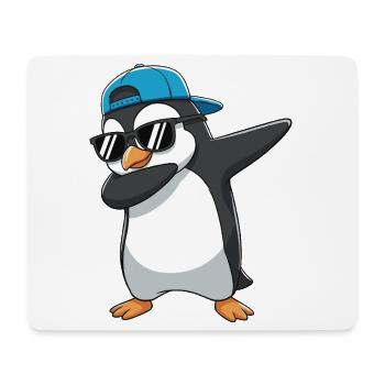 Cool Dabbing Penguin Sunglasses Cartoon-Kunst - Mousepad (Querformat) - Weiß - Vorne