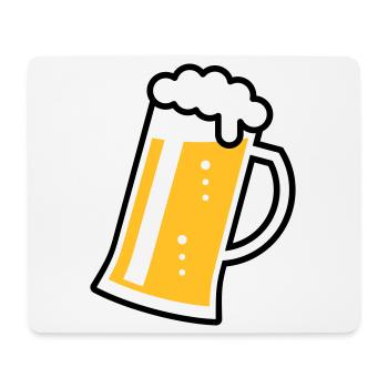 Maßkrug (Bier / Bierseidel / Bierglas / R /// 2C)  - Mousepad (Querformat) - Weiß - Vorne