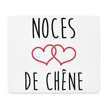 noces de Chêne 80 ans de mariage - Tapis de souris (format paysage) - blanc - Devant
